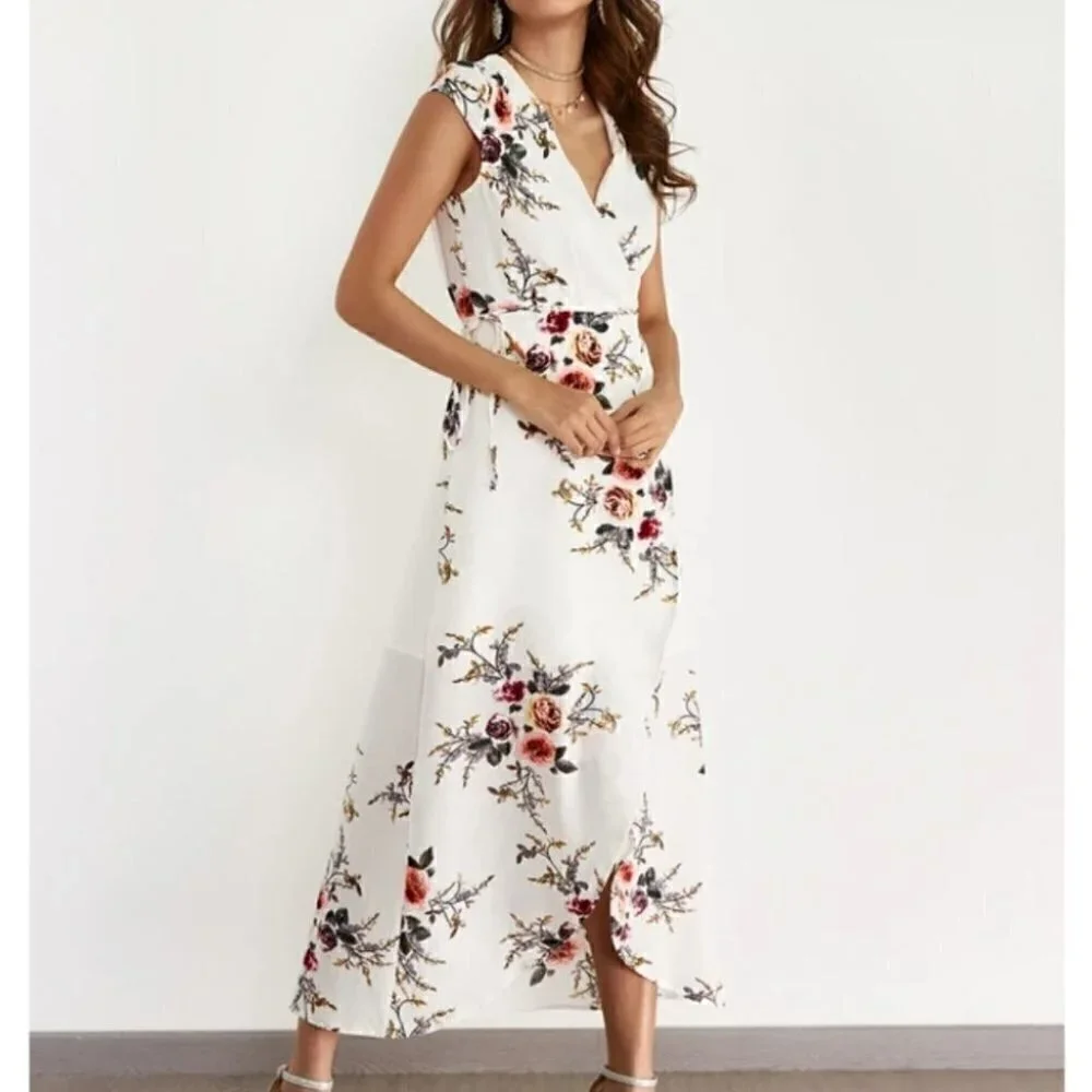 Floral Wrap Dress - Picture 3 of 10